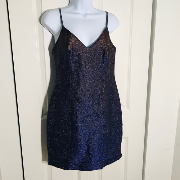 TopShop Sparkle Mini Dress Size 6 - Picture 3 of 6